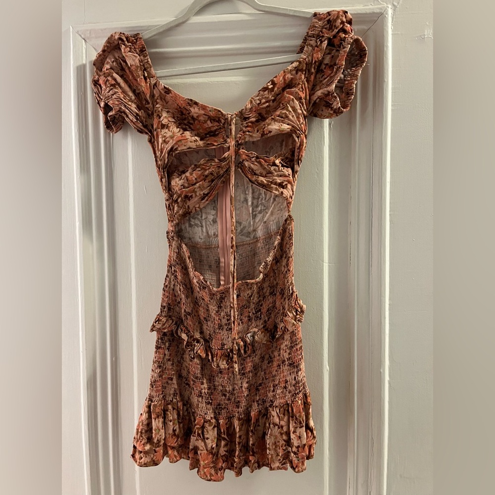 Floral Ruched pink Dress
